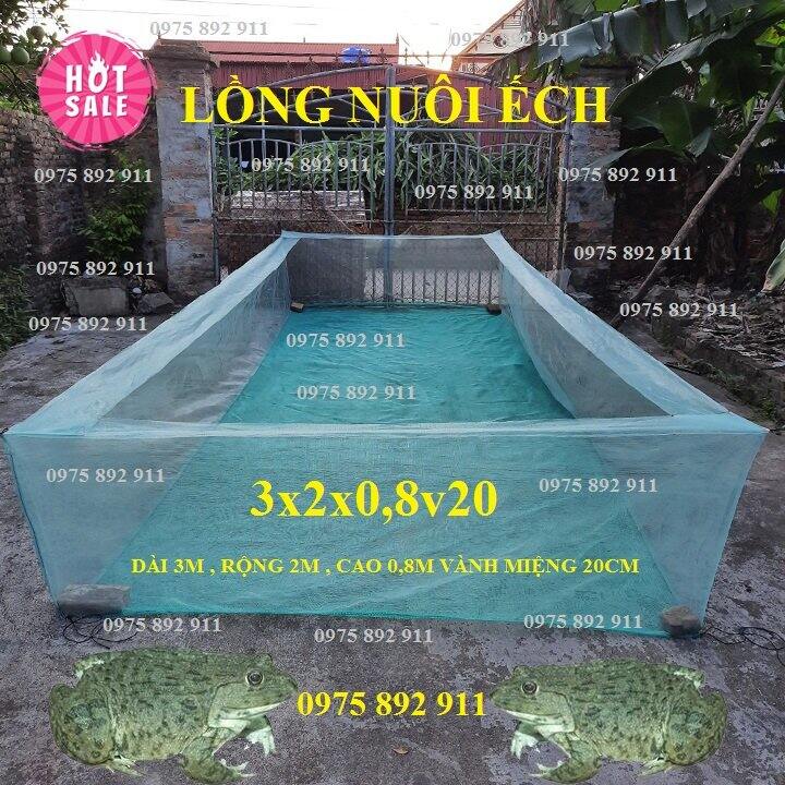 Lồng nuôi ếch nhái lưới thái 3x2x0,8v20