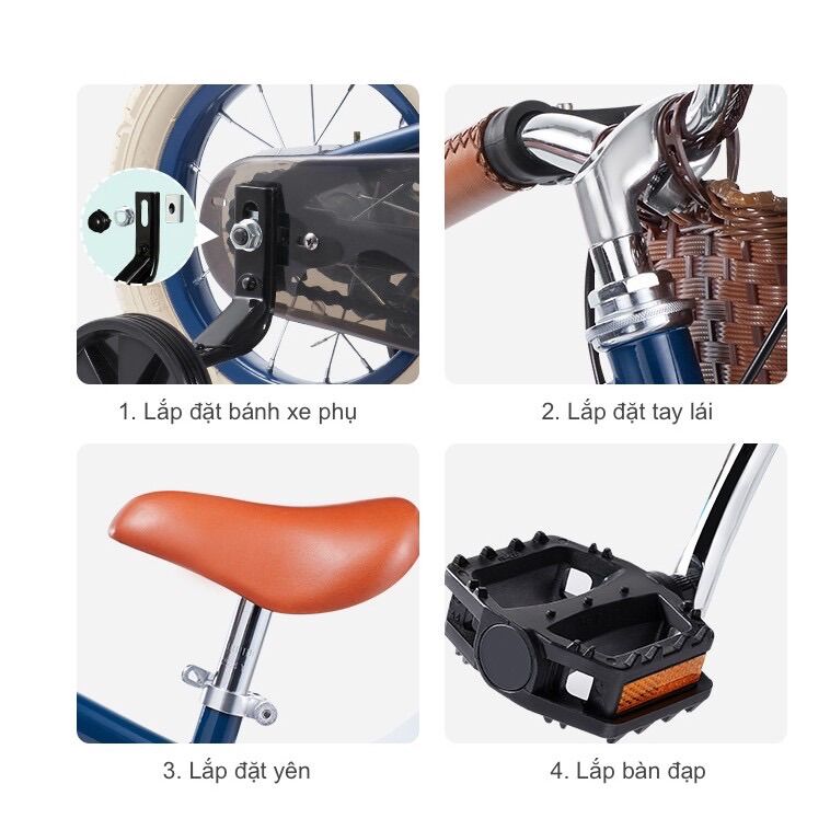 Xe đạp trẻ em KUB cho bé từ 3-6 tuổi