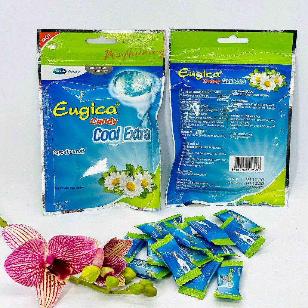 [HCM]Kẹo Eugica candy cool extra cực mát túi 15 viên