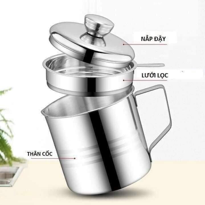 Ca lọc dầu inox . Ca lọc dầu đa năng