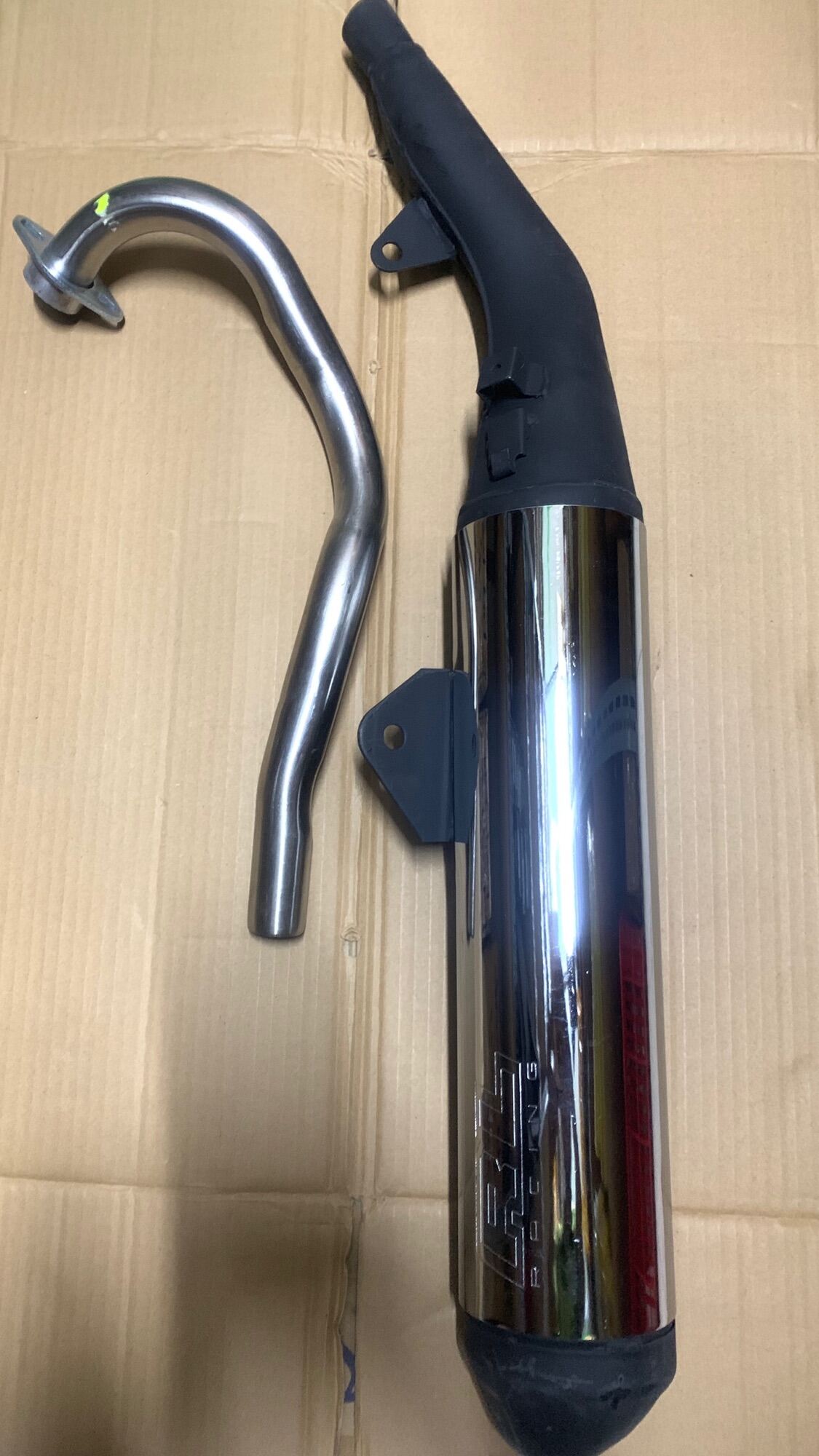 Pô sonic gắn xe exciter 150 logo RL nổ