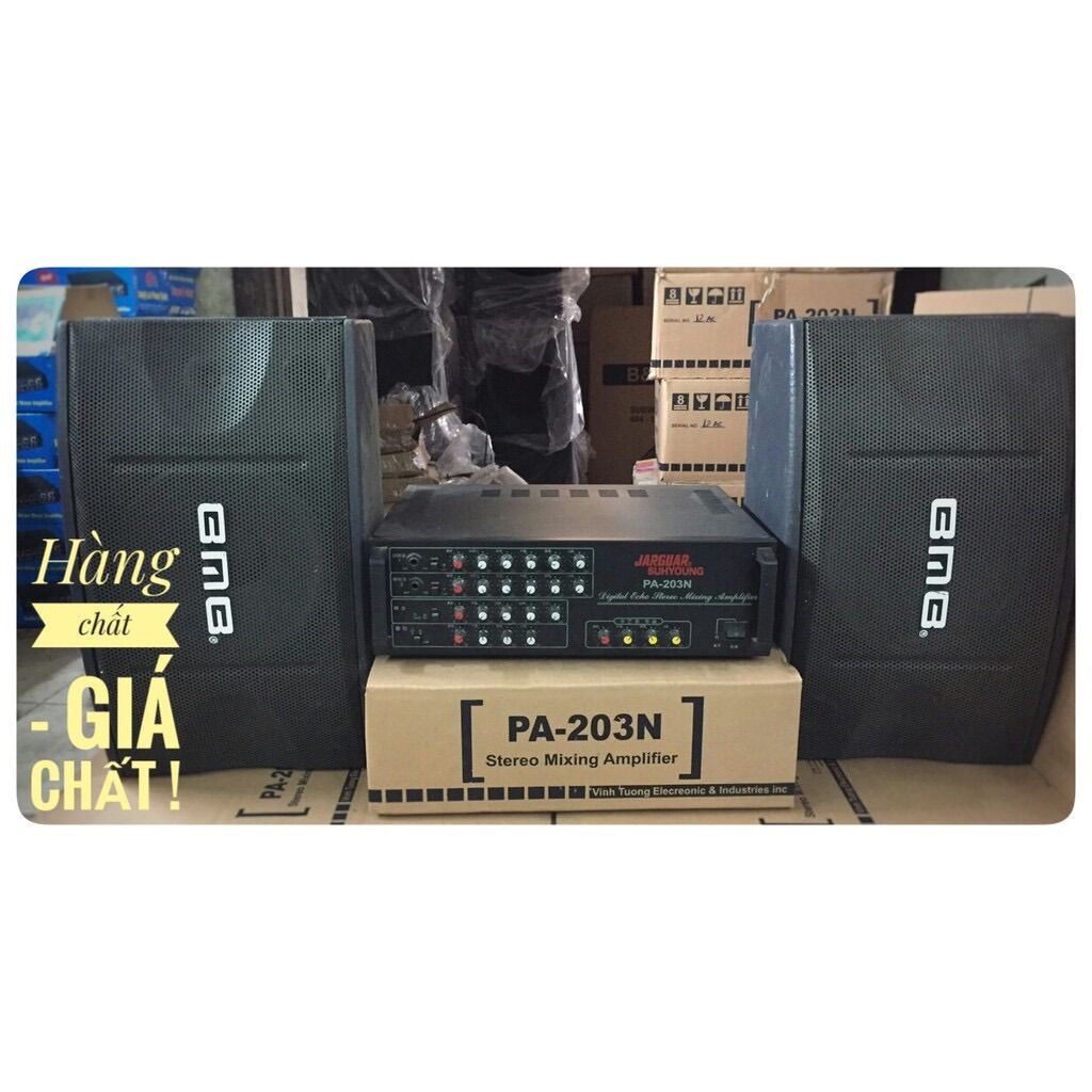 Bộ karaoke gồm amply 8 sò và đôi loa 450 bass 25 có blutooth
