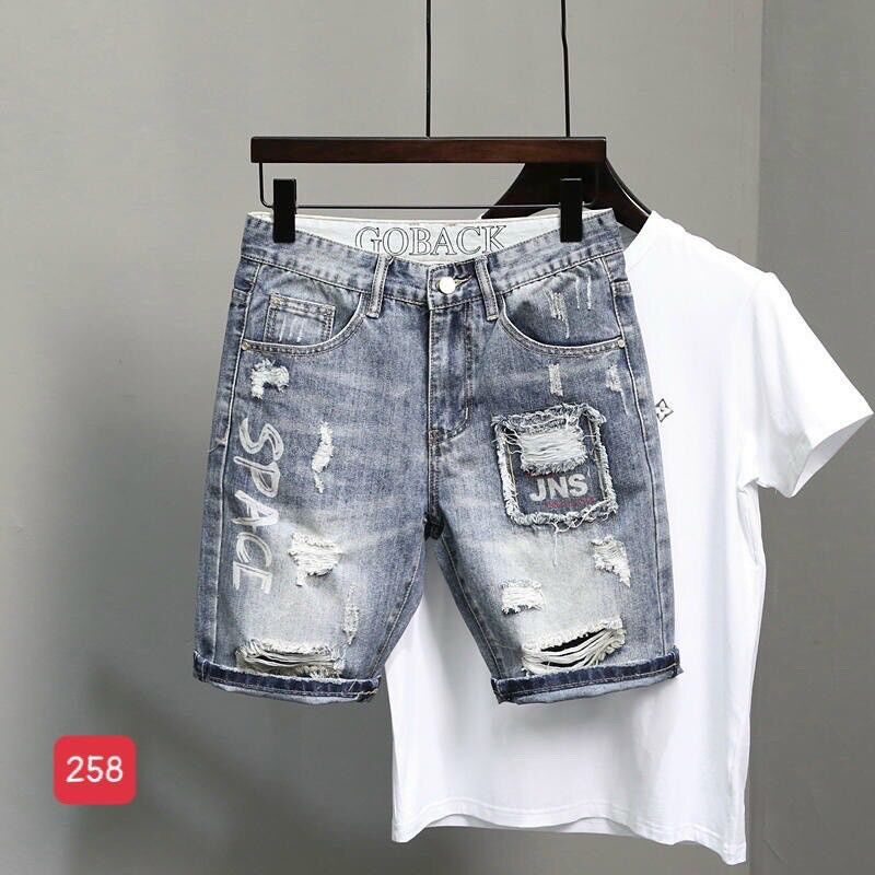 Quần short jean nam, quần short jean nam ngắn quần áo nam