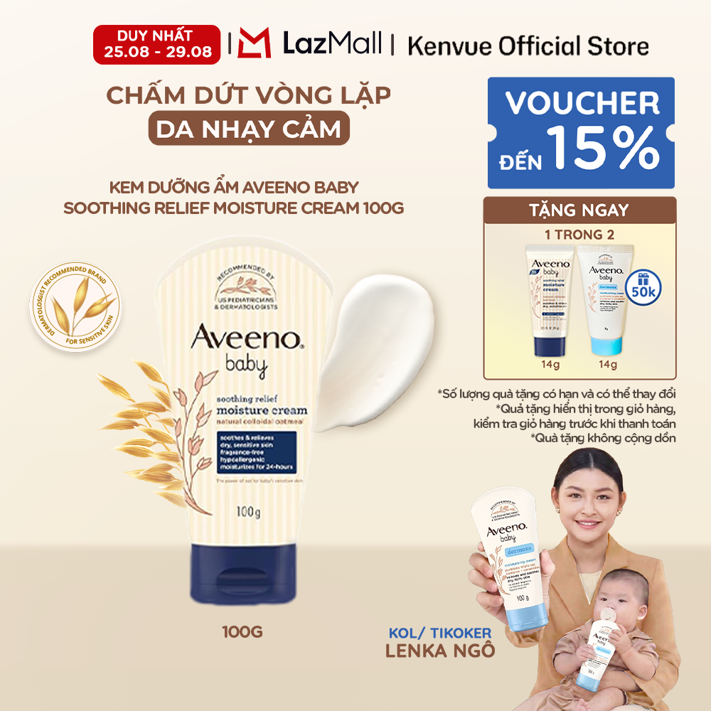 Kem dưỡng ẩm Aveeno Baby Soothing Relief Moisture Cream 100g