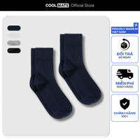 Combo 2 đôi Tất cổ trung Cotton Ribbed Thoáng khí Coolmate