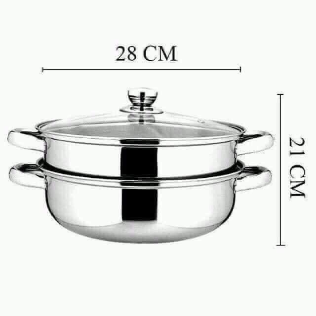 Nồi hấp 2 tầng 28cm Siêu rẻ - Gia Dụng Thủ Đức