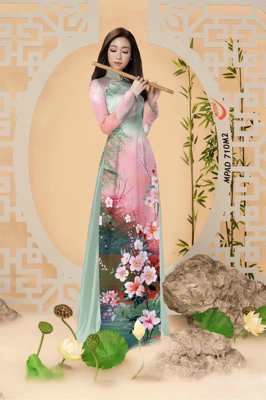 Vải áo dài phong cảnh