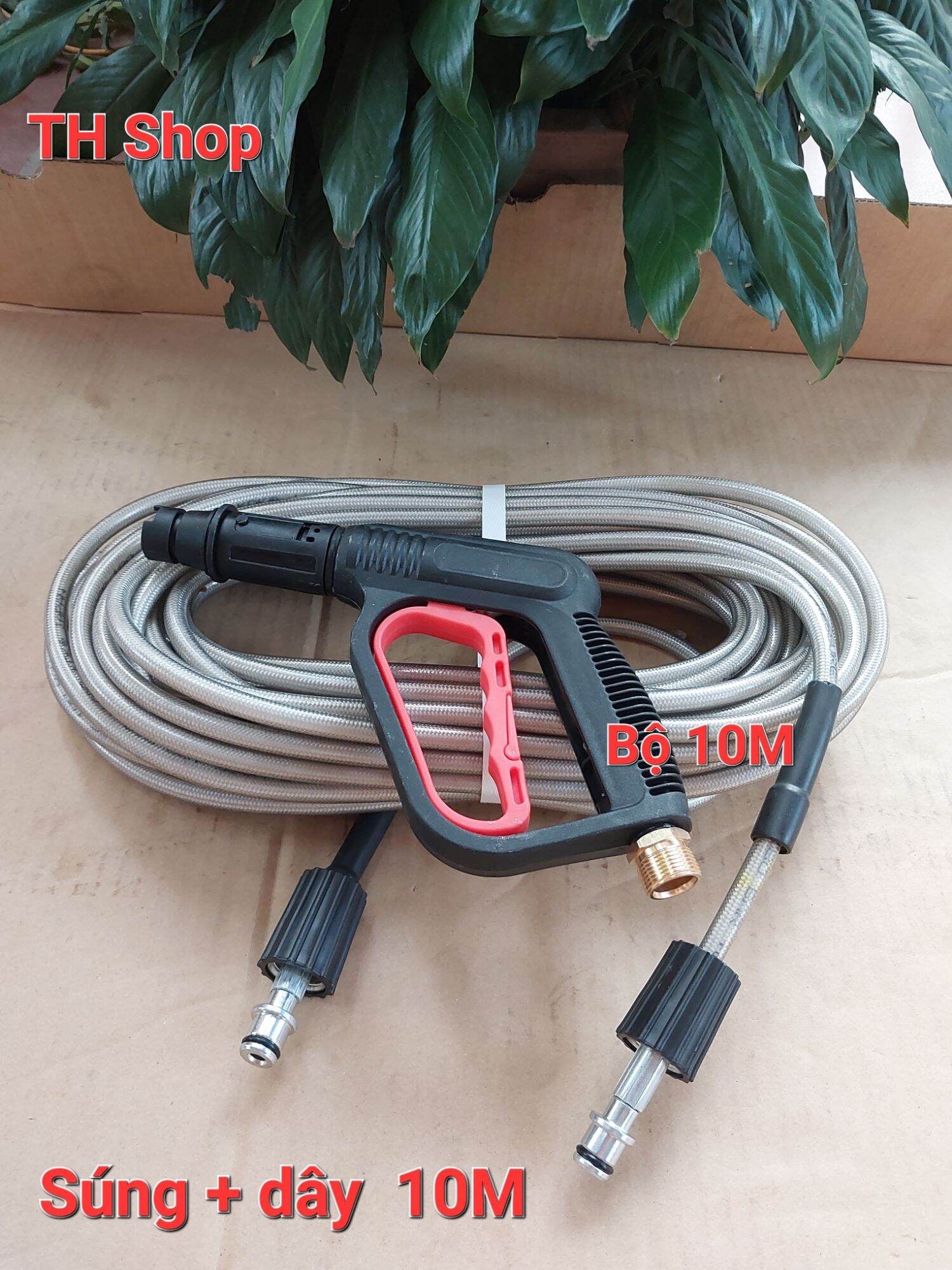 Dây rửa xe 10M, 15M, 20M, 30M,  S.úng xịt cò đỏ ( LOẠI TỐT)
