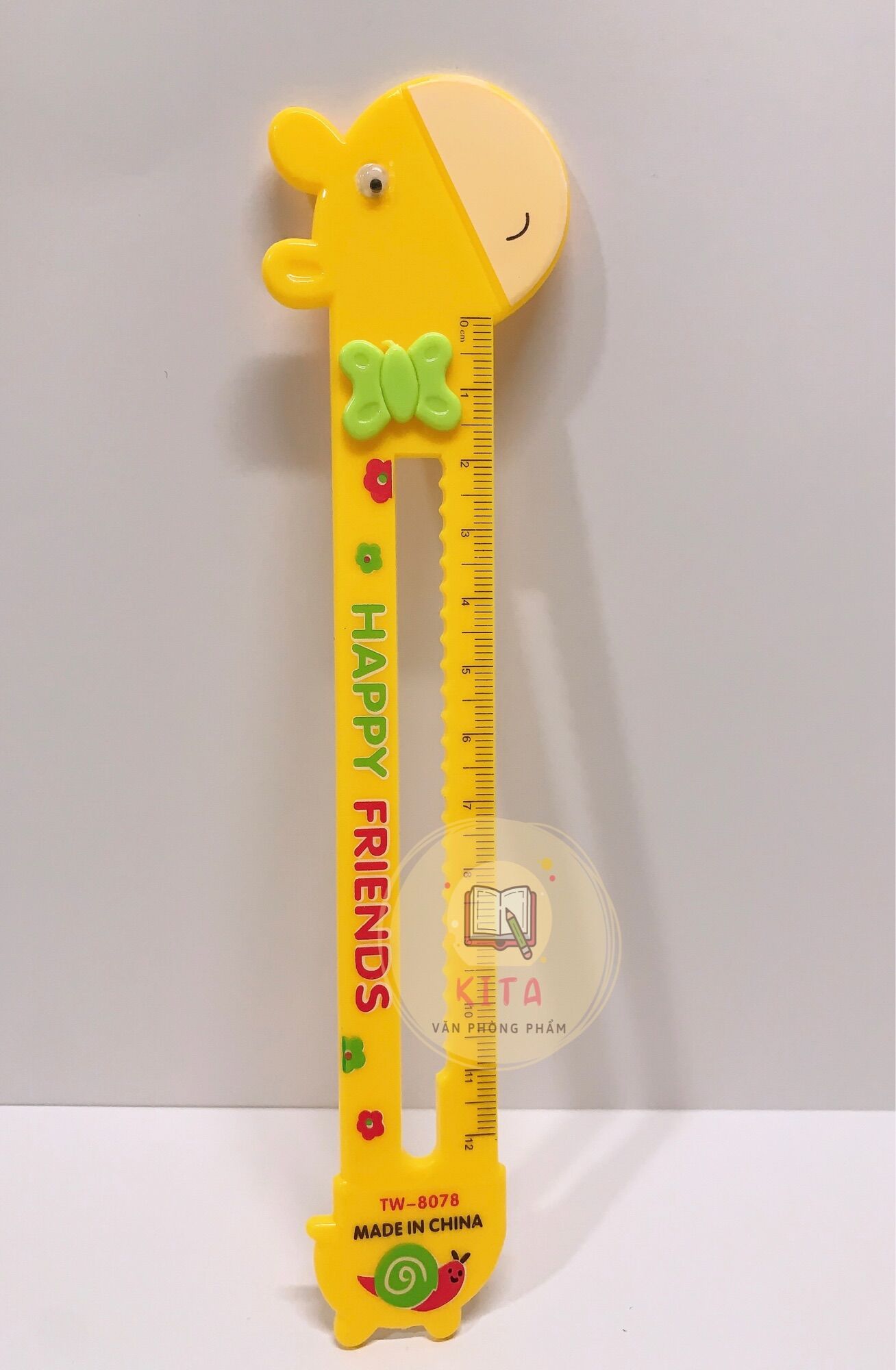 Thước kẻ nhựa kiểu con hươu 15cm