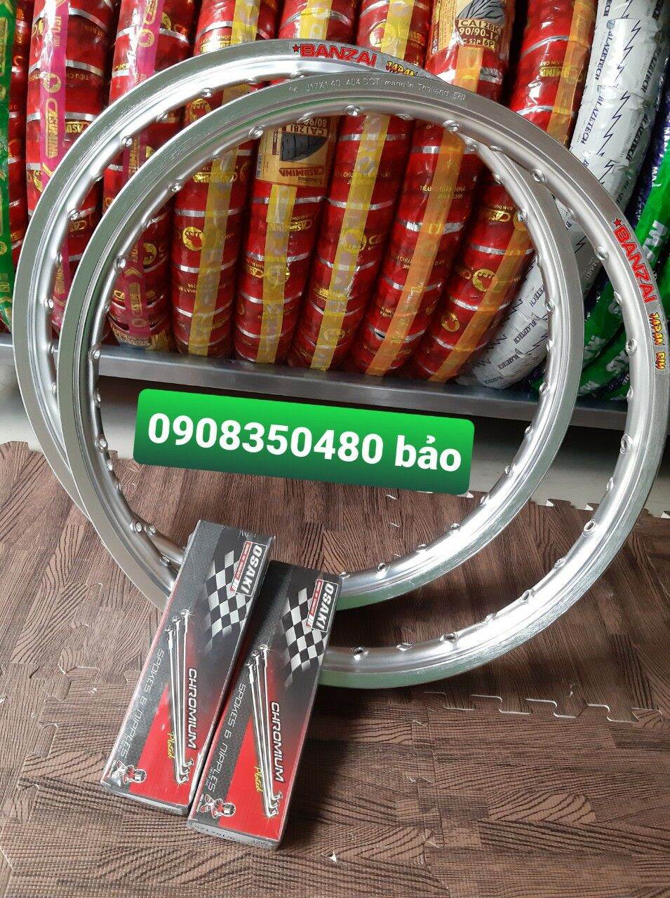 niềng nhôm BANZAI + căm  dành cho các dòng xe  ( niềng 1.4/1.4)