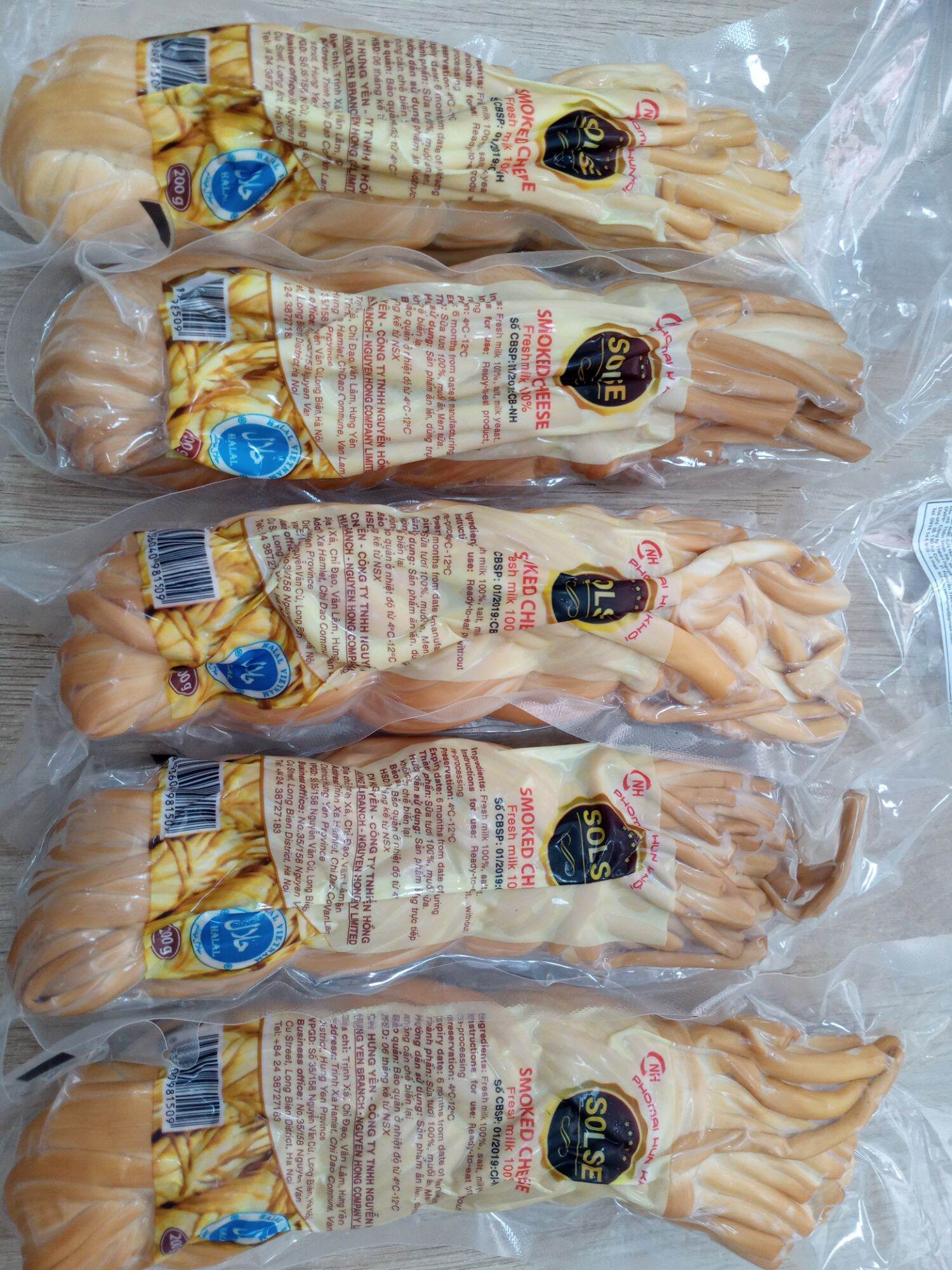 50 cây phomai xông khói 200g solse