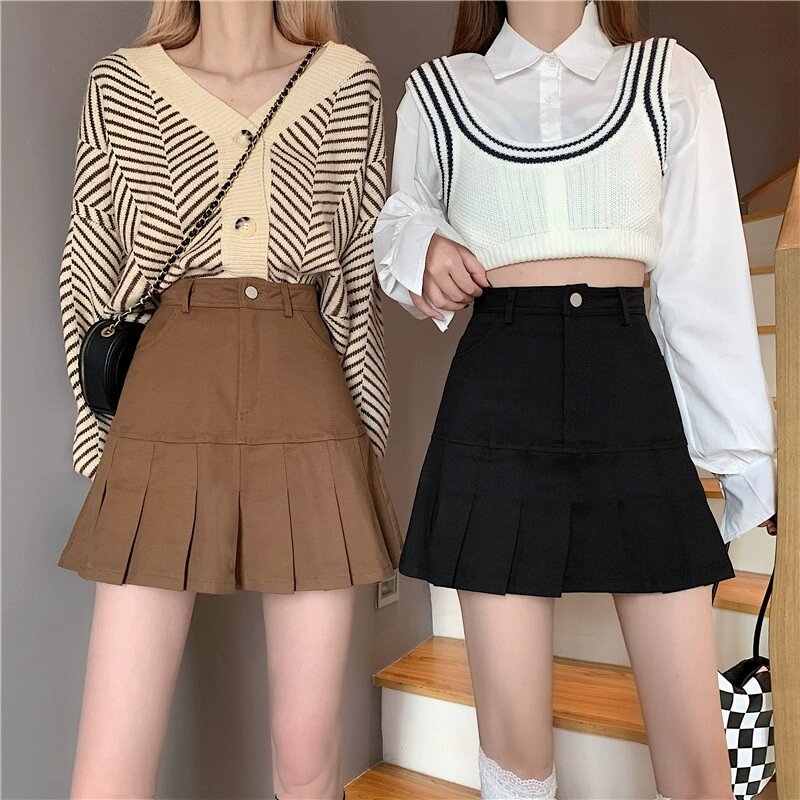 chân váy xếp ly nữ cá tính hot tren