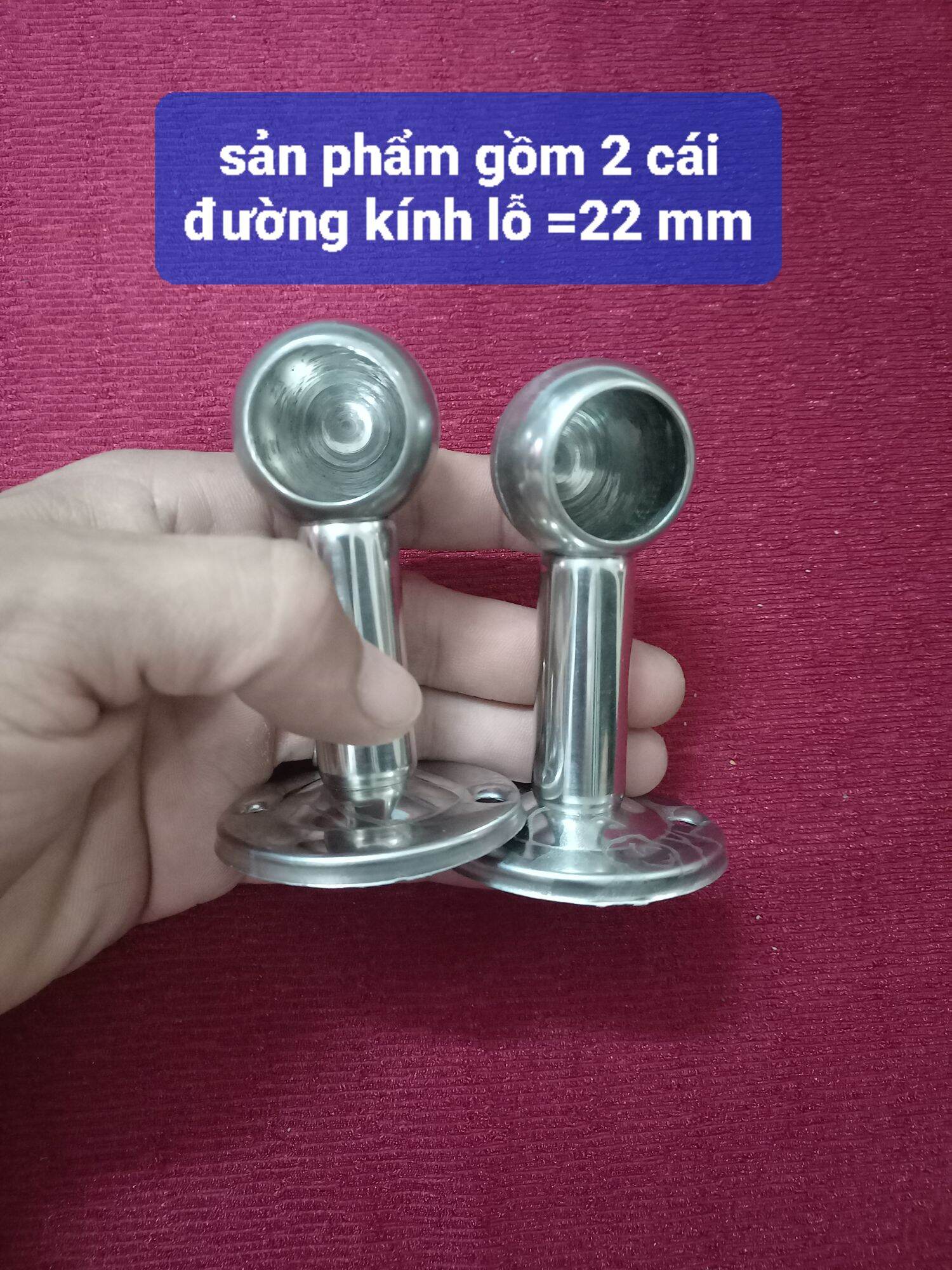 Pat inox bắt tường phi 22-25 mm