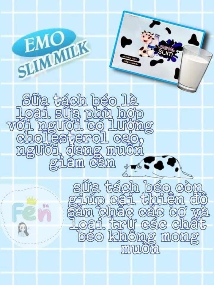 🥛[TẶNG KÈM CHAI]🥛SỮA BÒ TÁCH BÉO GIẢM CÂN SIÊU TỐC EMOSLIM ✨
