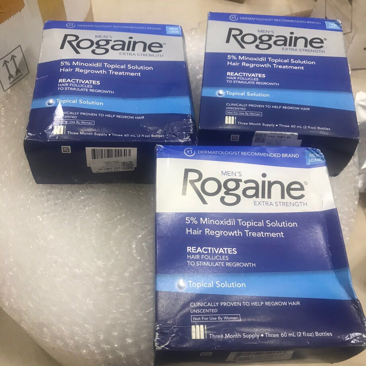 Tinh chất mọc tóc cho nam Men's Rogaine 5% Minoxidil Solution 3x60ml (dạng dung dịch)