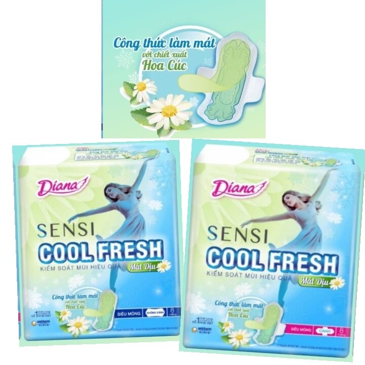 1 Gói Bvs Diana sensi cool cánh/ko cánh