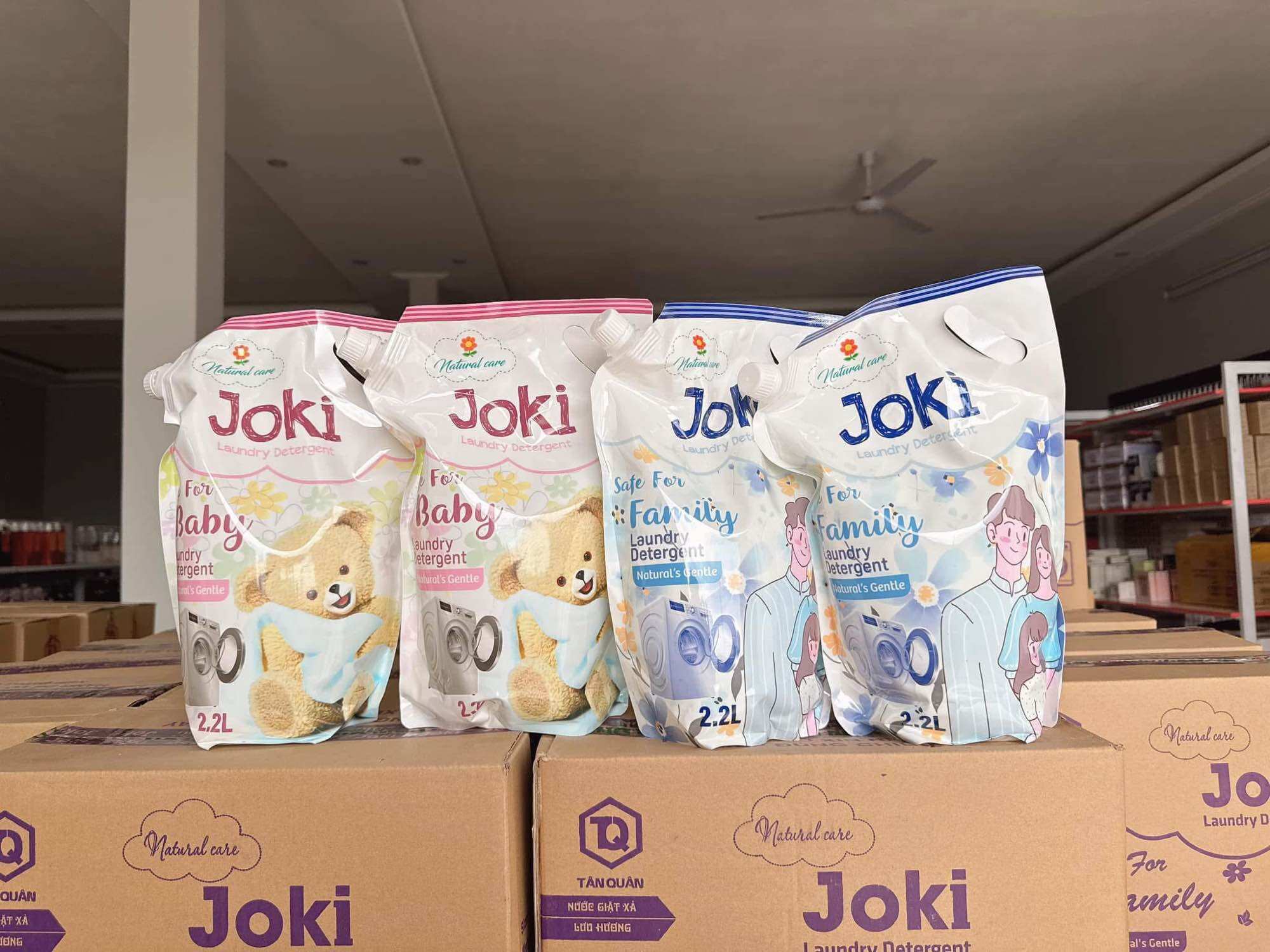 Nước giặt JOKI Combo 2 bịch 4.4 lít nhiều bọt thơm dai dùng giặt cho cả đồ em bé