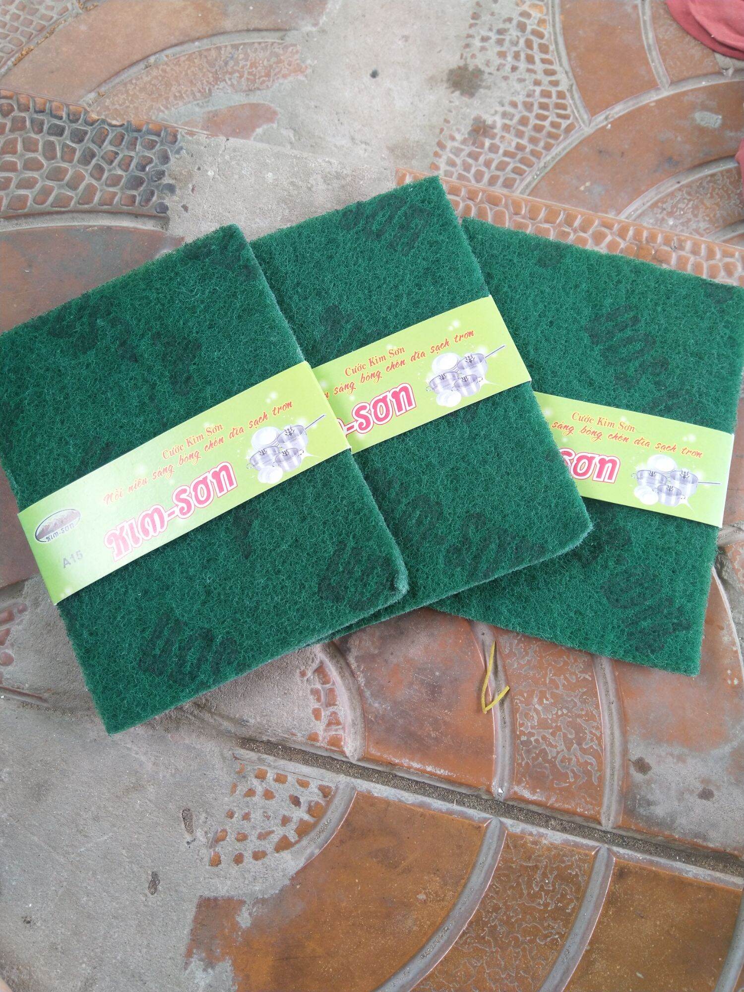 Cước xanh chà xoang nồi loại lớn 15x20cm