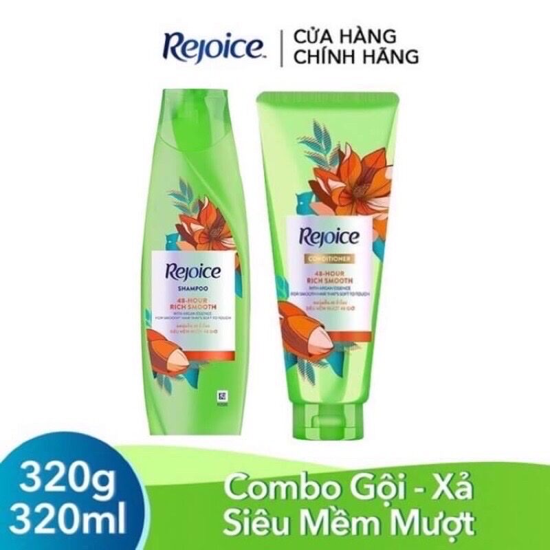 Bộ combo gội +xả rejoice siêu mượt 320ml