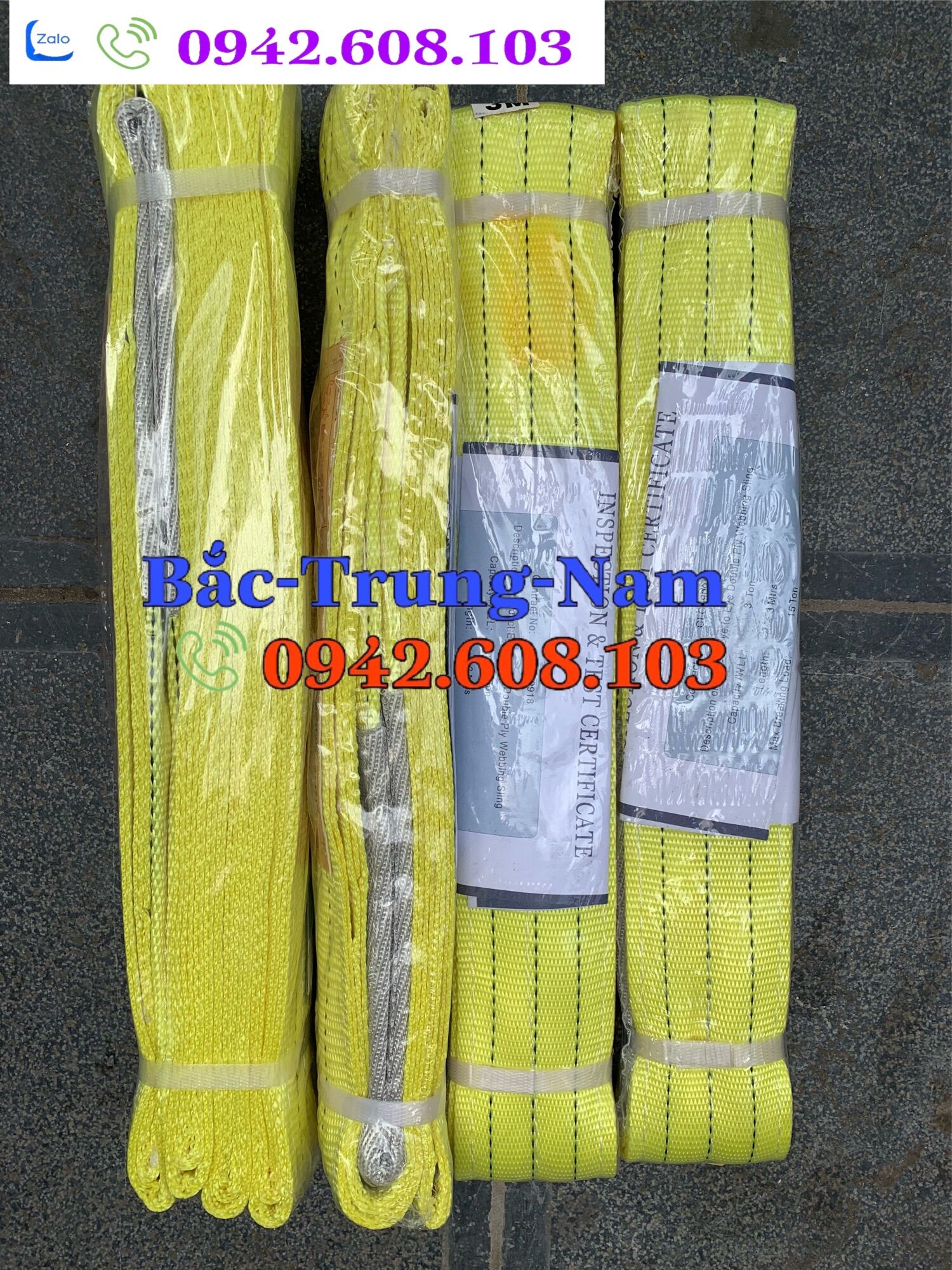Dây cáp cẩu hàng,dây cáp vải 3 tấn 2 mét combo 2 cái
