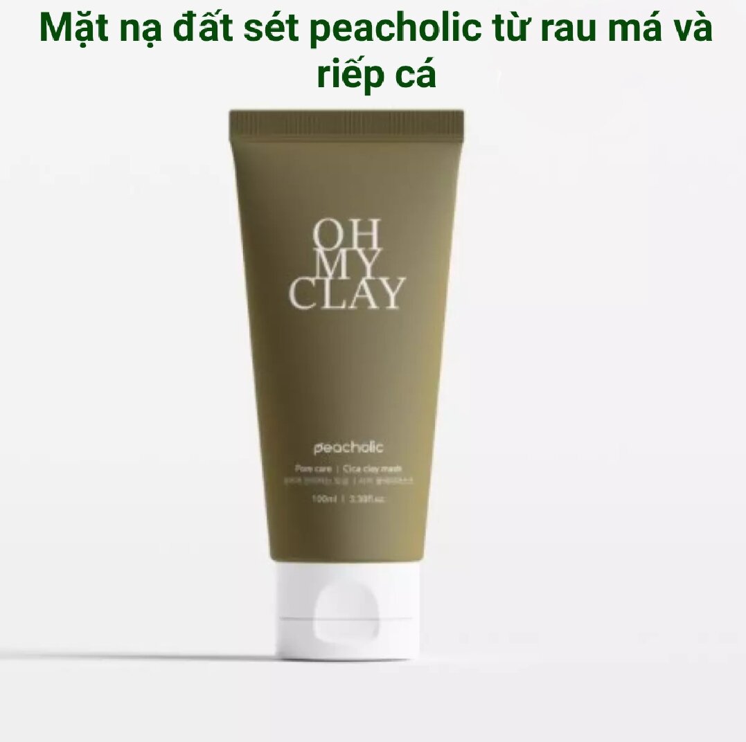 Mặt nạ đất sét peacholic từ rau má và riếp cá