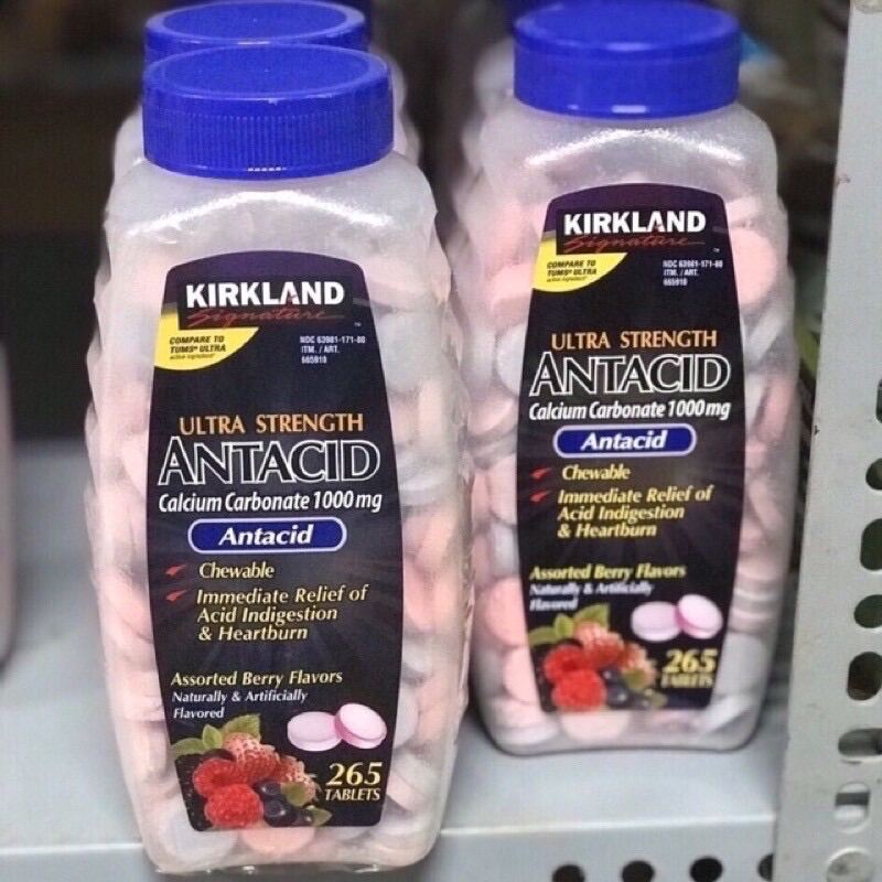 [Hcm]265 Viên Nhai Antacid Kirkland Mỹ[Date2023]