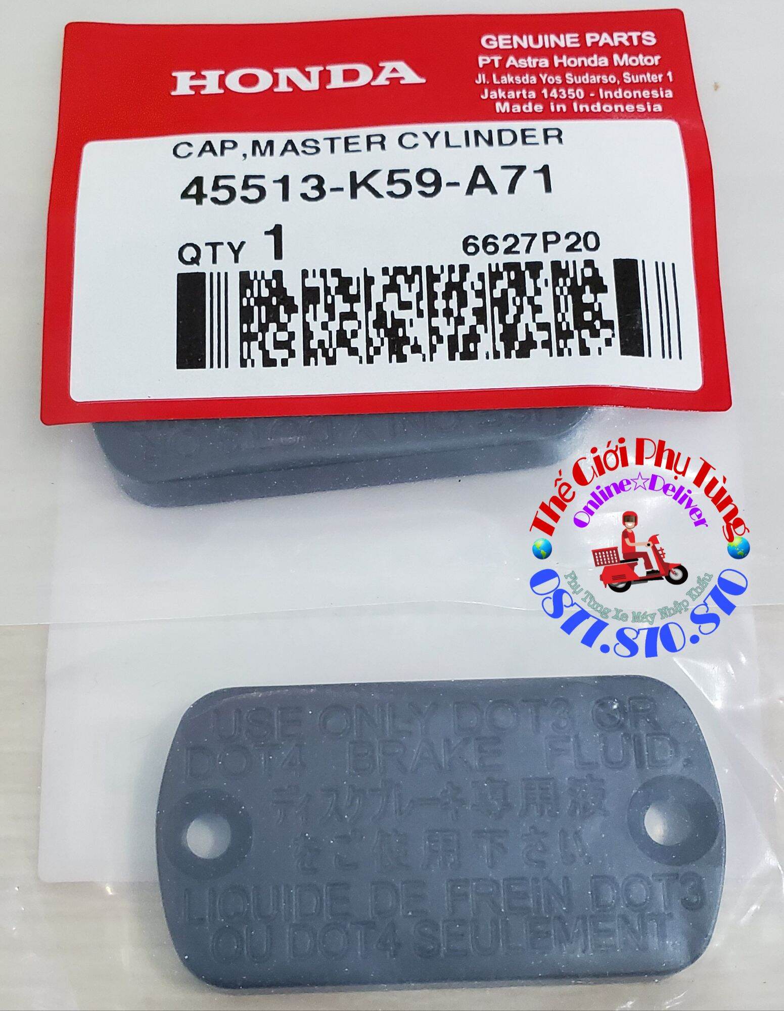 Nắp đậy bình dầu vario 2018-2021 zin mới indonesia - 45513-k59-a71