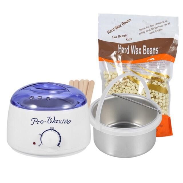 [Combo Nồi + Sáp + Mỡ Trăn ]Nồi nấu sáp pro 100 wax + 100g sáp + tặng que gỗ