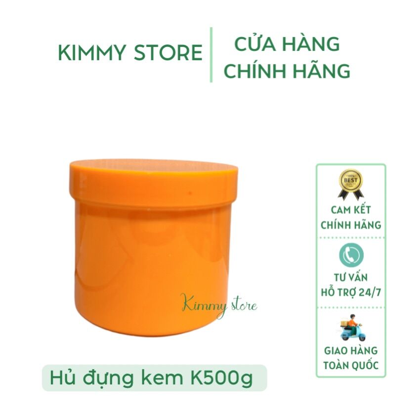 Hủ nhựa đựng kem 500g màu hồng