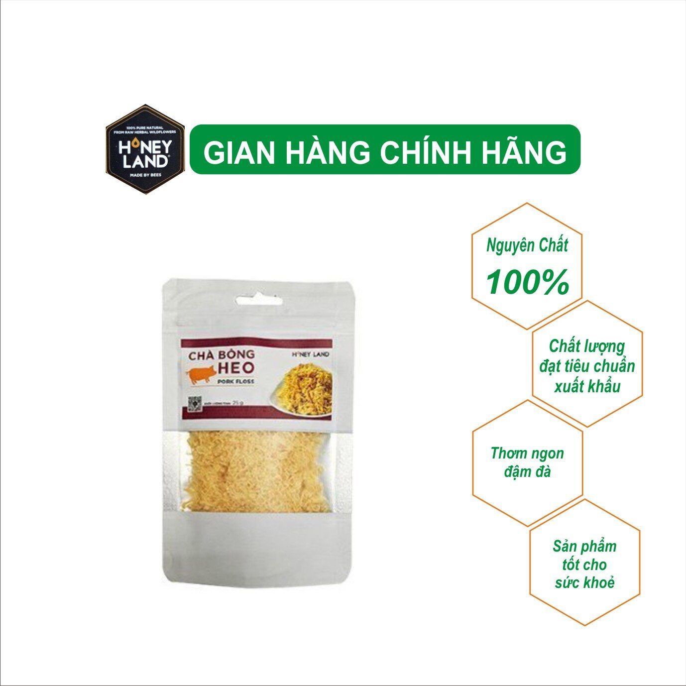 Chà bông heo gói 25g honeyland