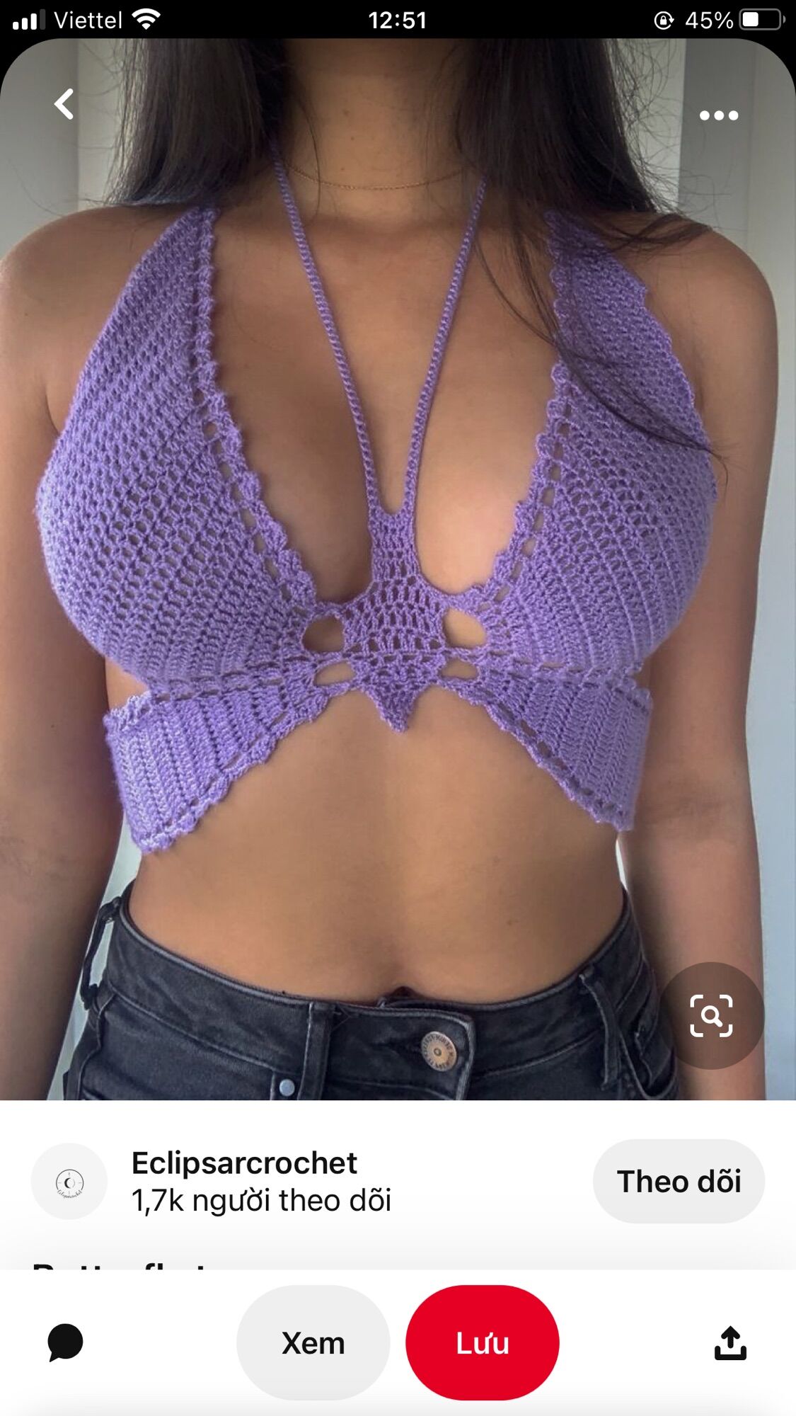 Áo bikini móc len hamade