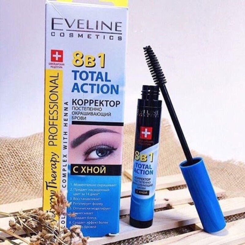 Dưỡng Mày Eveline 8 in 1 Total Action 10ml Nga