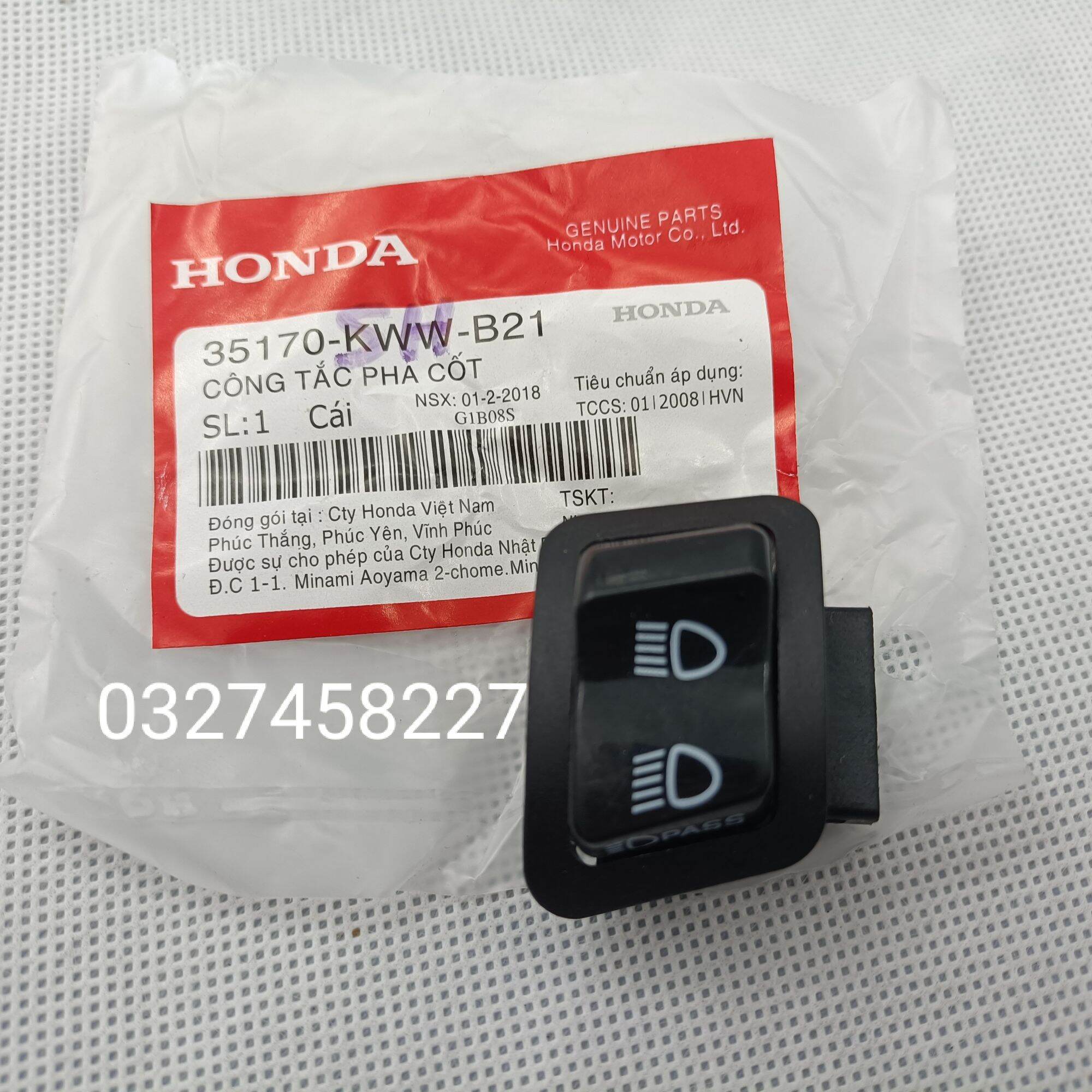 Nút công tắc passing pha cos xe WAVE ,FUTURE 125 , SH zin honda