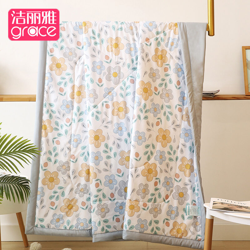 Chăn điều hòa cotton giặt nước grace chăn mát mùa hè chăn mẫu mỏng mùa đông học sinh ký túc một người ruột chăn chăn chăn mùa hè trẻ em