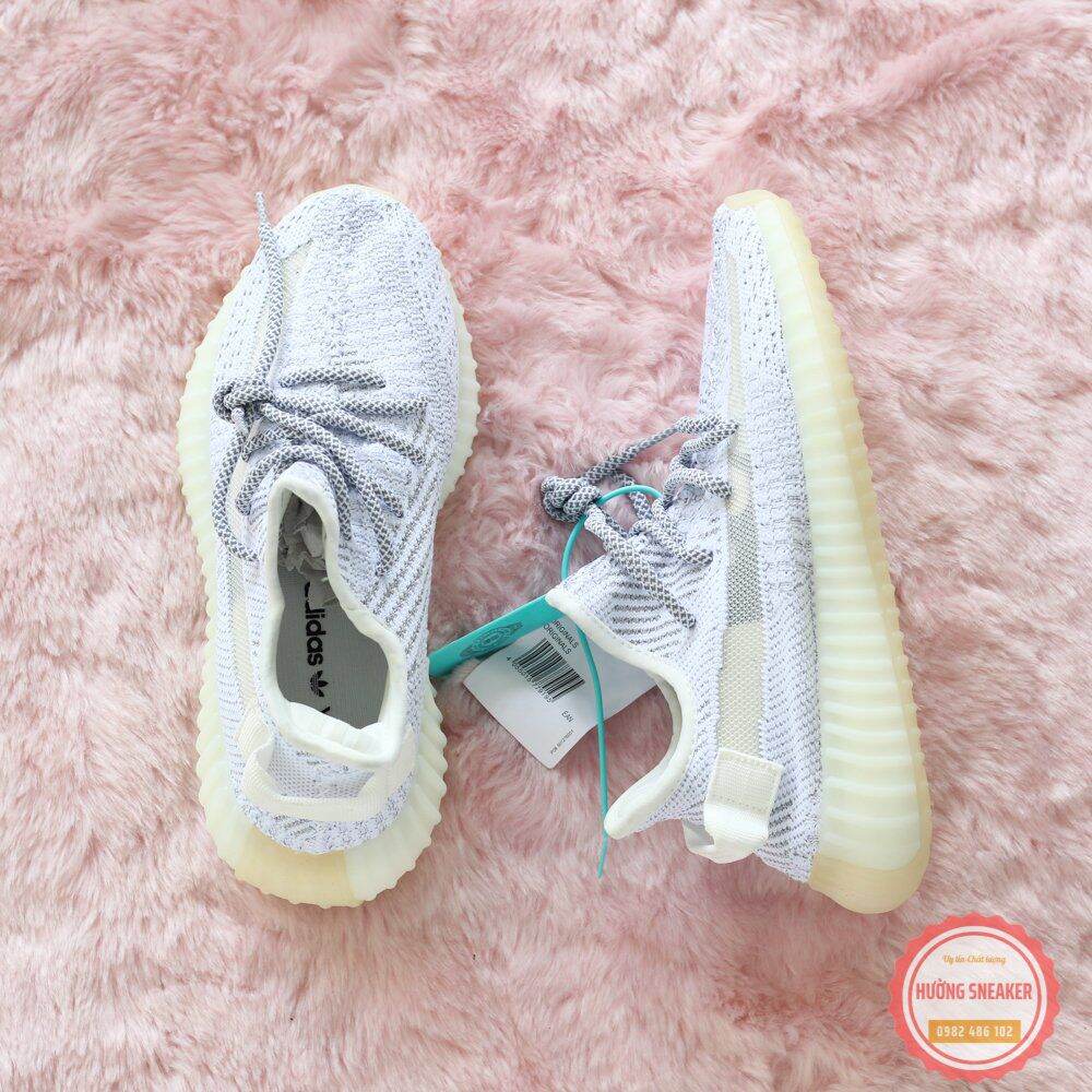 Full box giày sneaker nam, nữ yz350 stt trắng xám full phản quang cao cấp