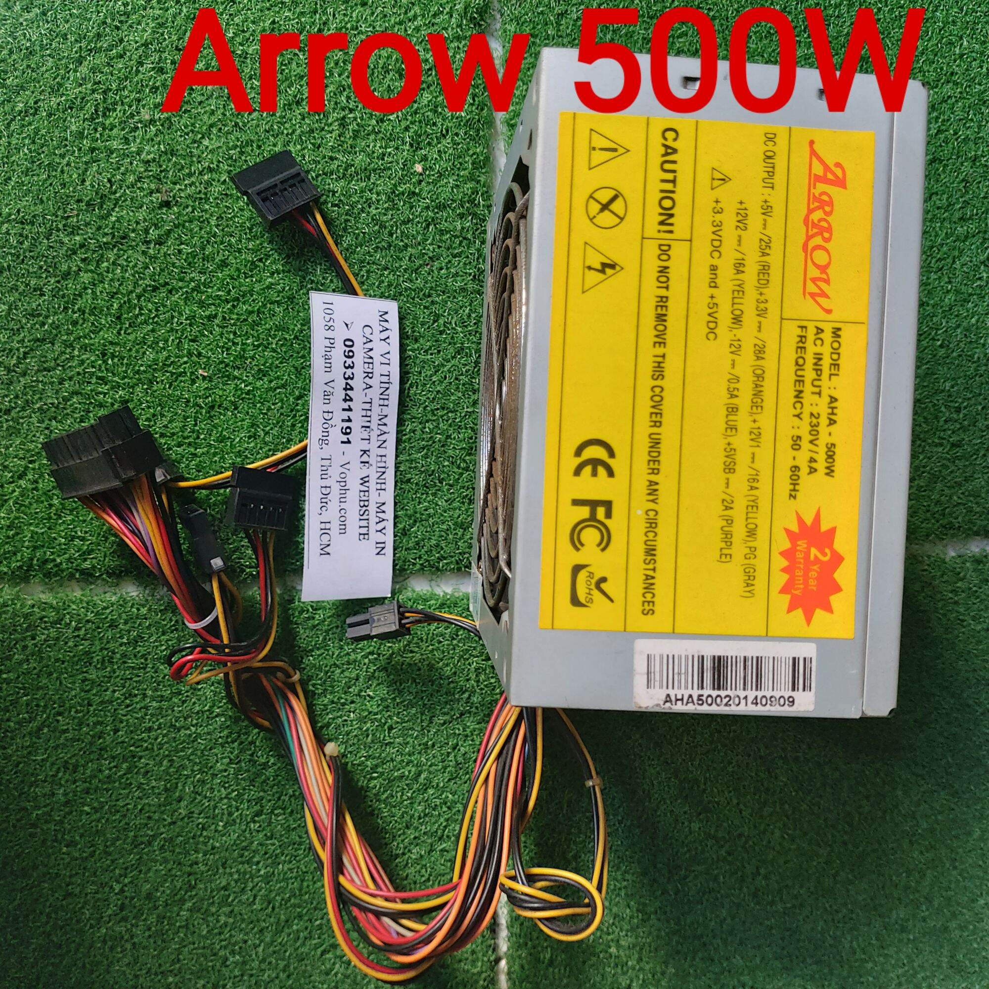 Nguồn PC Arrow 500W hàng tháo máy đã kiểm QC good thumbnail