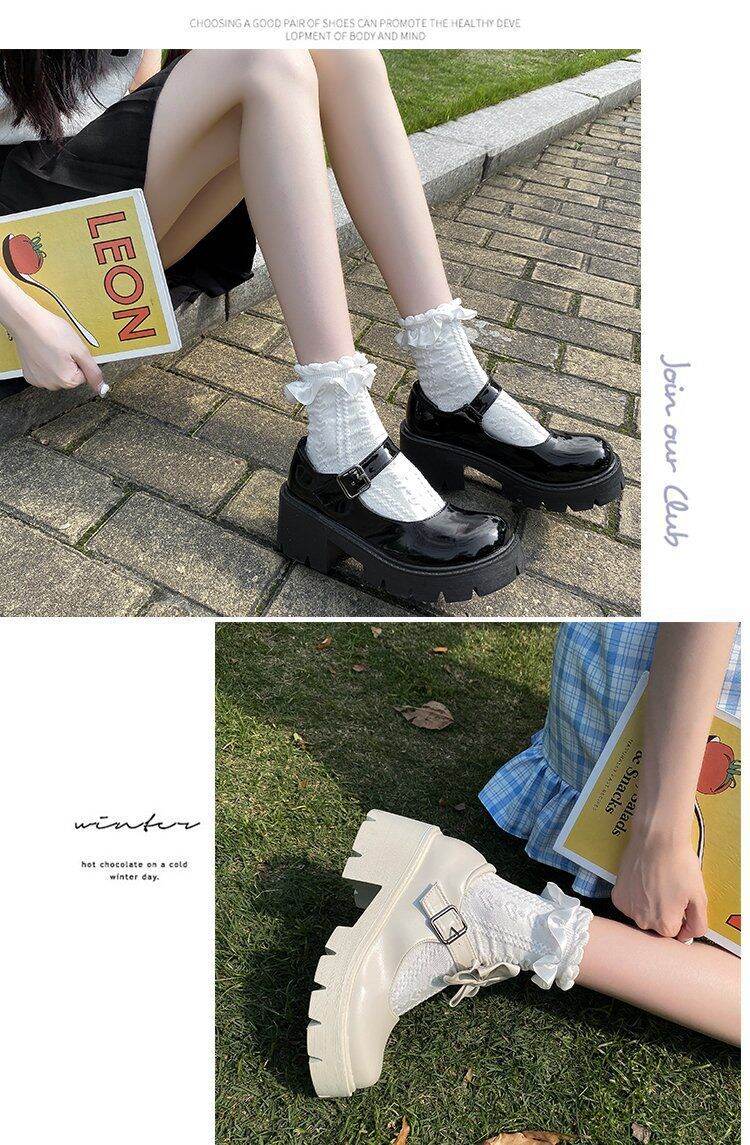 giày búp bê lolita đế độn