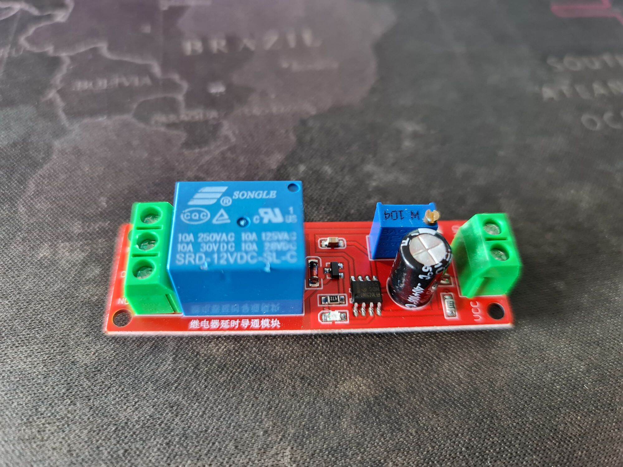 Mạch tạo thời gian trễ đóng ngắt relay ne555 12v. module relay 12v tạo trễ đóng ngắt