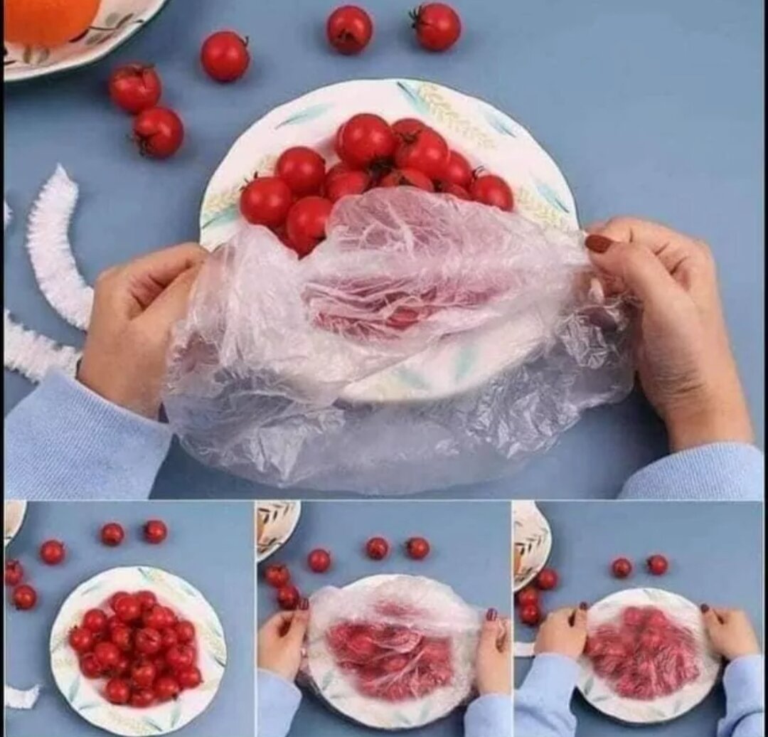 Túi 100 màng bọc thực phẩm có chun co giãn.