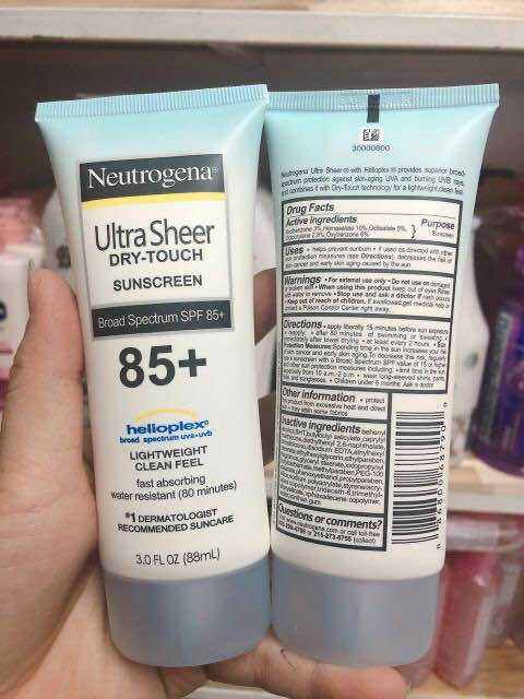 Kem chống nắng Neutrogena Ultra Sheer 85+