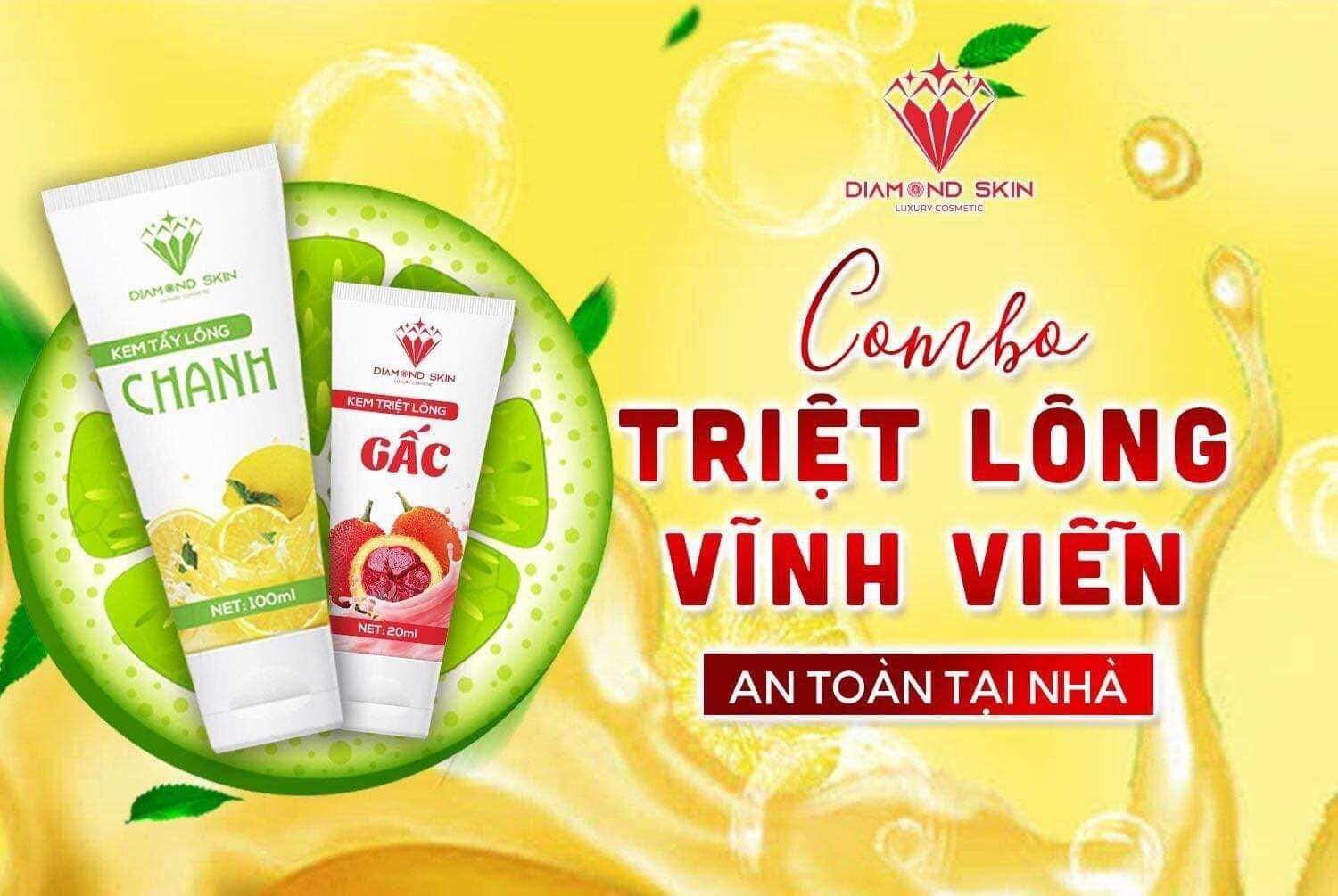 kem tẩy lông chanh gấc diamond skin