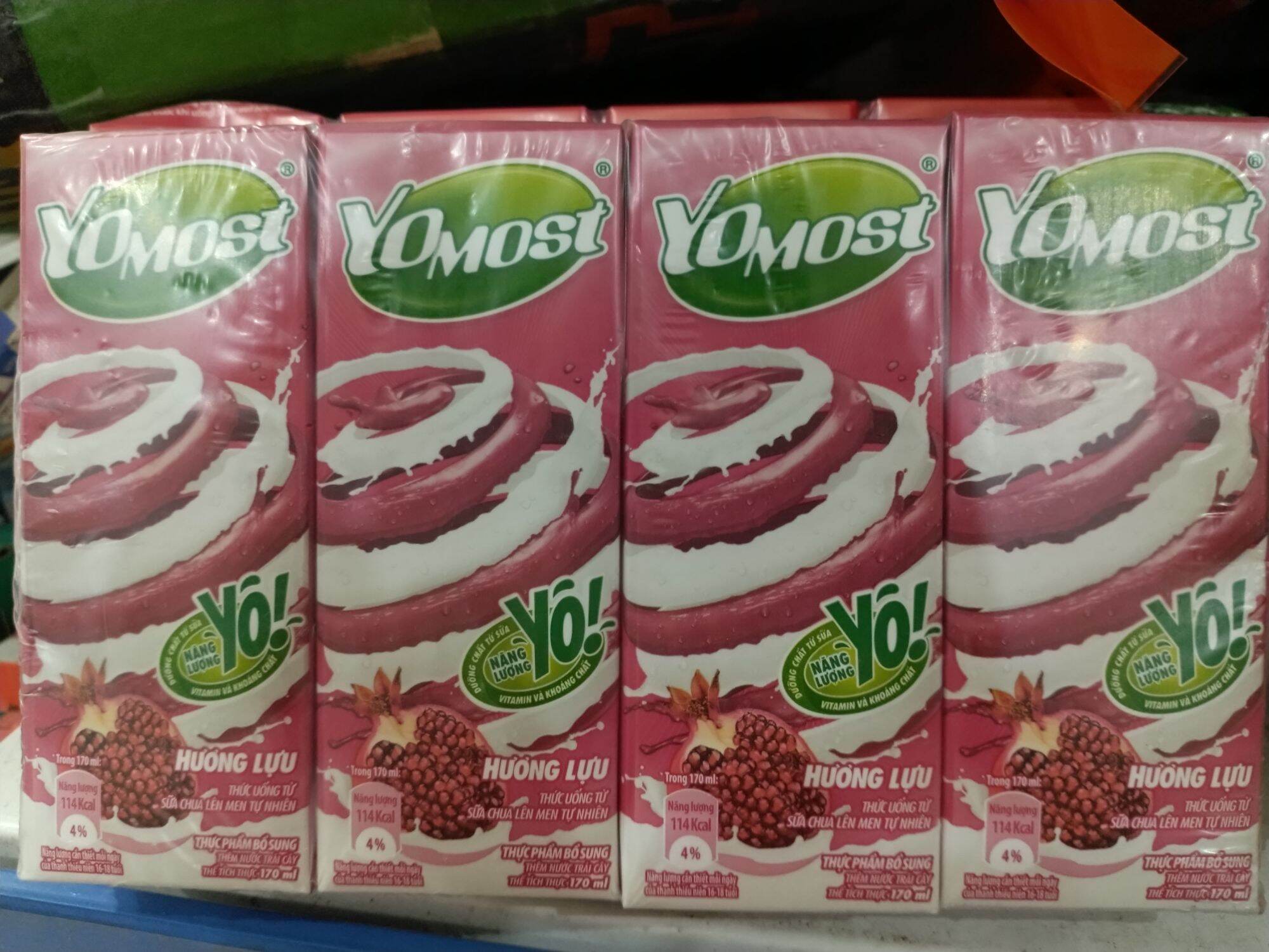Sữa Yomost các vị vỉ 4hộp 180ml