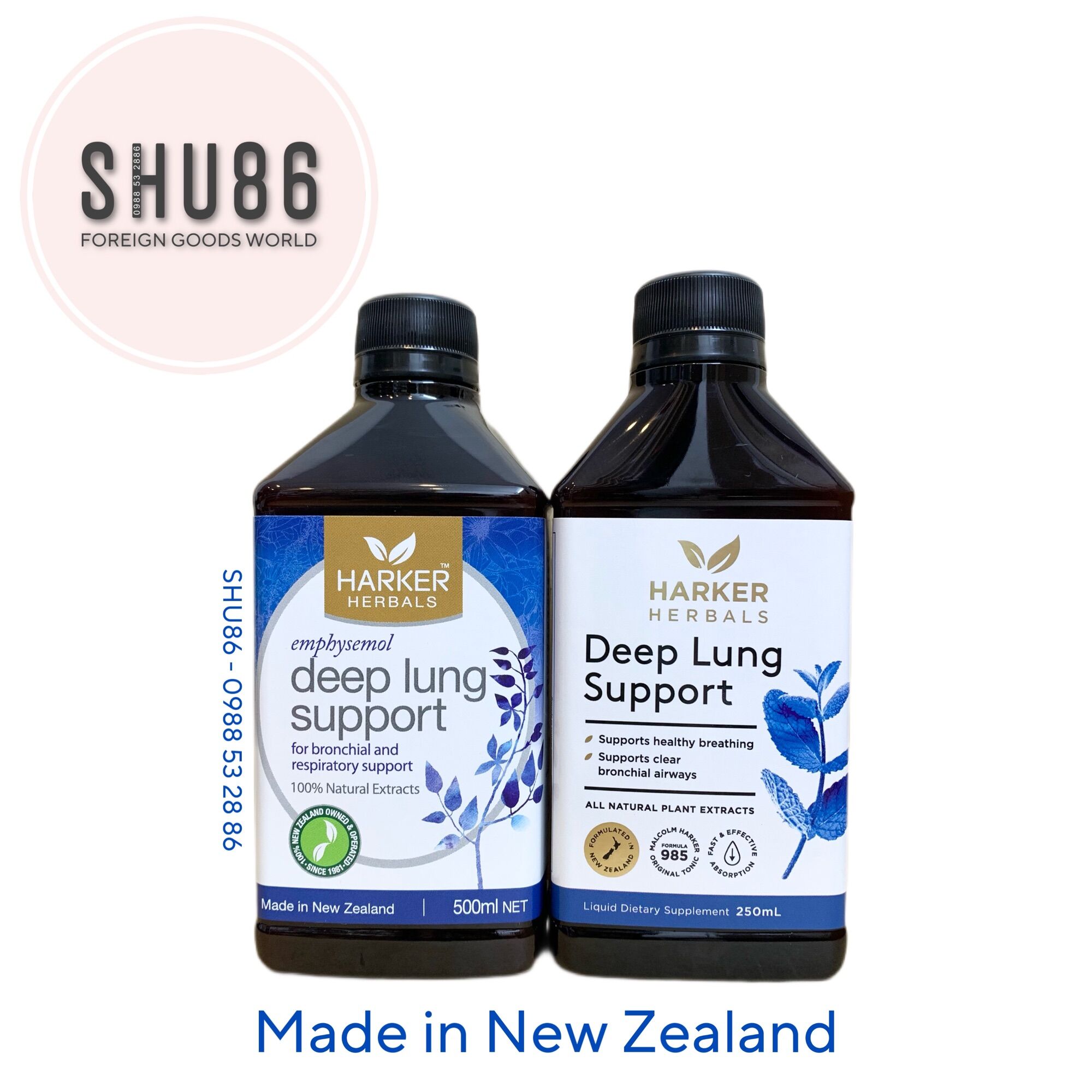 Harker Herbal Deep Lung Support 250ml - Hỗ trợ đẩy đờm phổi của New Zealand