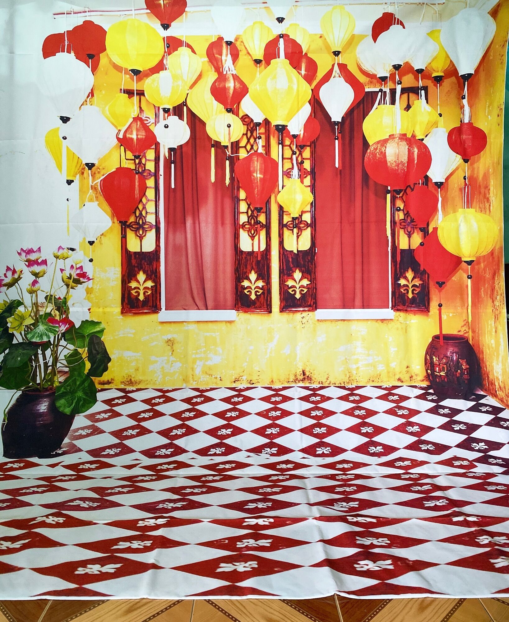 Phông nền chụp ảnh lồng đèn 2m x 2,5m