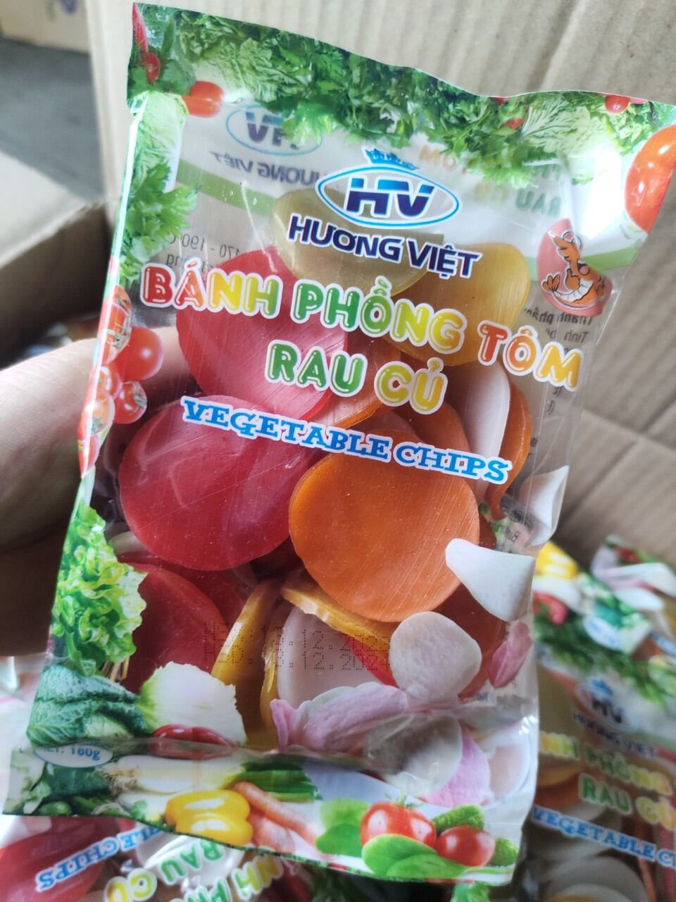 phồng tôm rau củ (3 gói ×540gr)