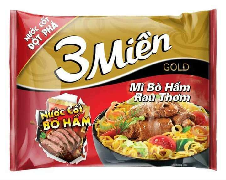 Mì 3 miền gold bò hầm rau thơm đặc biệt