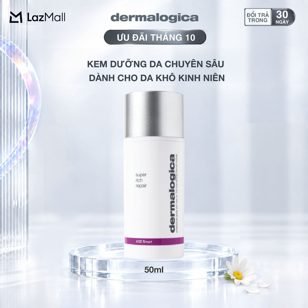 Kem dưỡng Dermalogica Super Rich Repair cấp ẩm chuyên sâu cho da lão hoá 50ml
