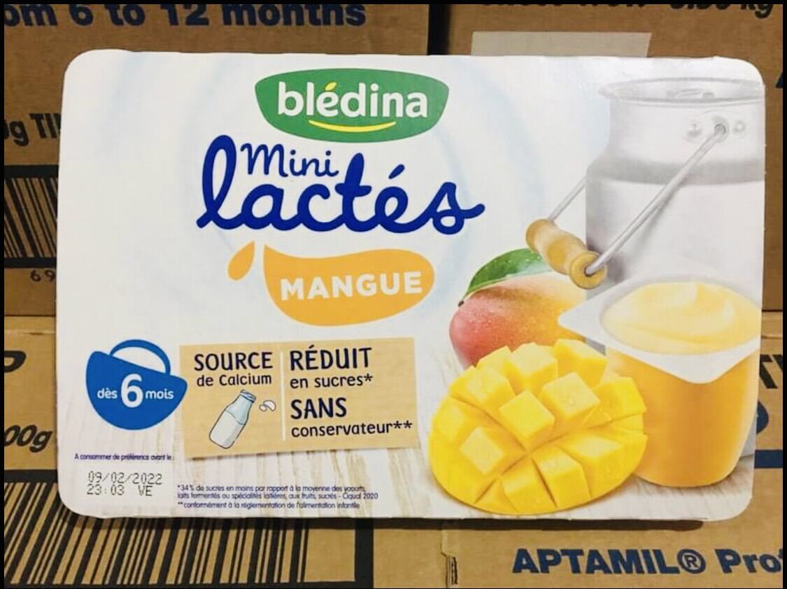Sữa chua bledina vị xoài date 7/24(lốc = 6hũ)