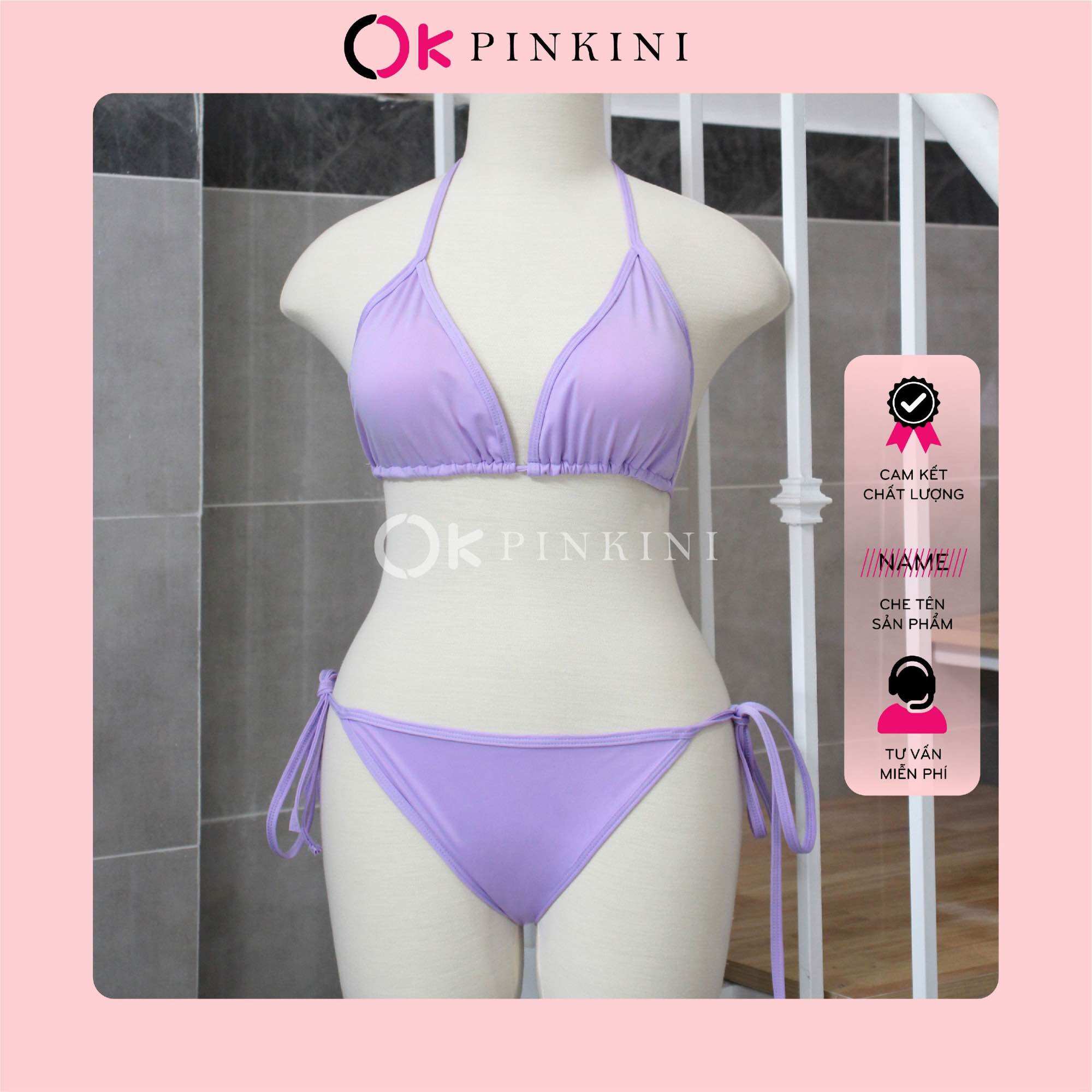Bikini Đồ Bơi 2 Mảnh Tam Giác 20 Màu(Ảnh Thật)