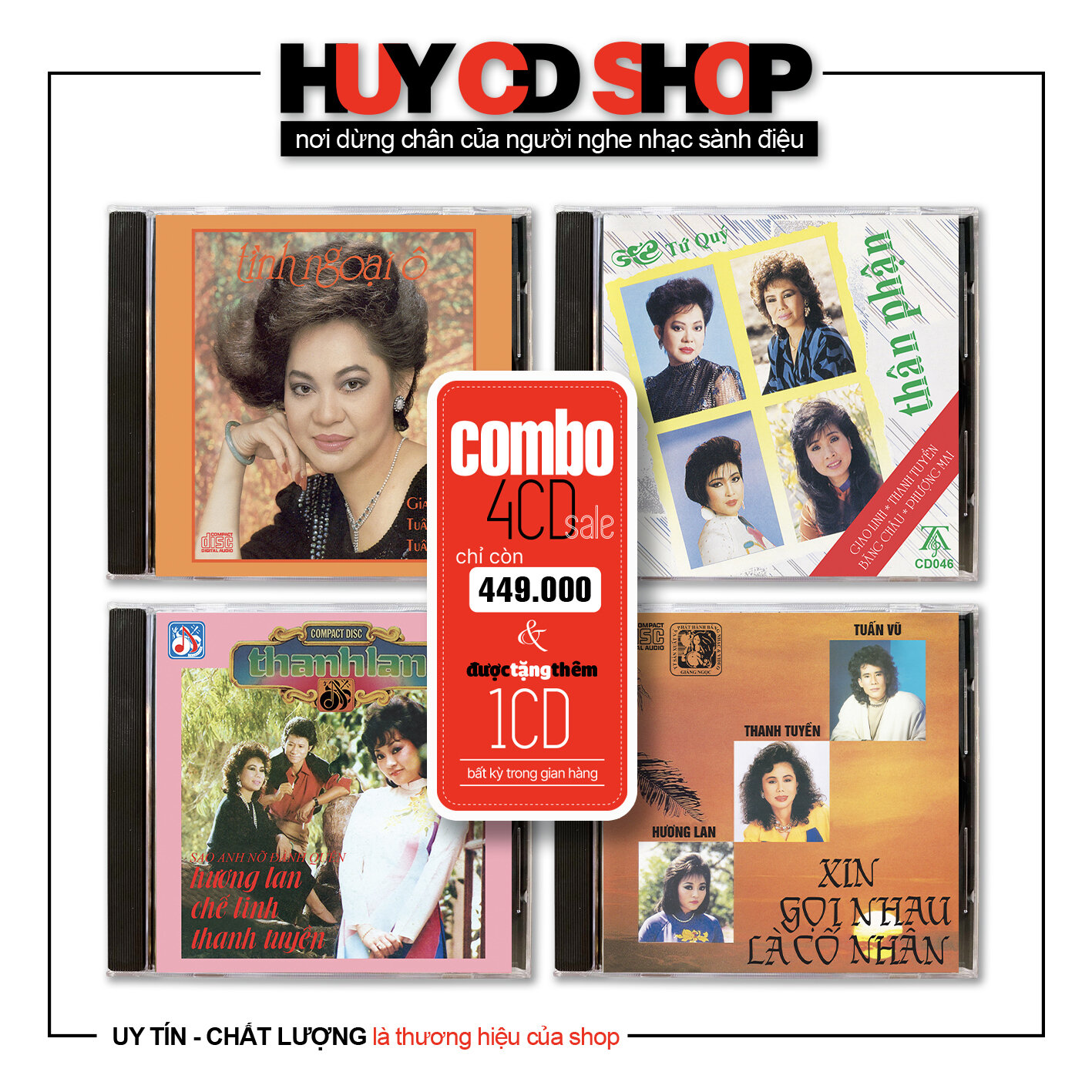4 đĩa CD Nhạc vàng trữ tình Bolero CB2 tổng hợp các ca sĩ nổi tiếng Đĩa lòng trắng Chất Lượng cao HUY CD SHOP